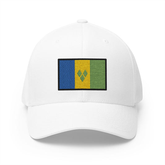 Flag: St. Vincent & Grenadines Emoji White Cap – Premium by Capmoji