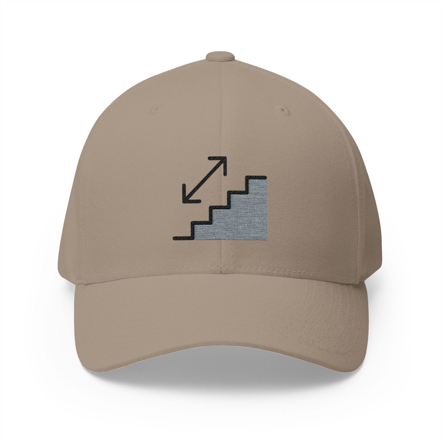 Stairway Emoji Khaki Cap – Premium by Capmoji