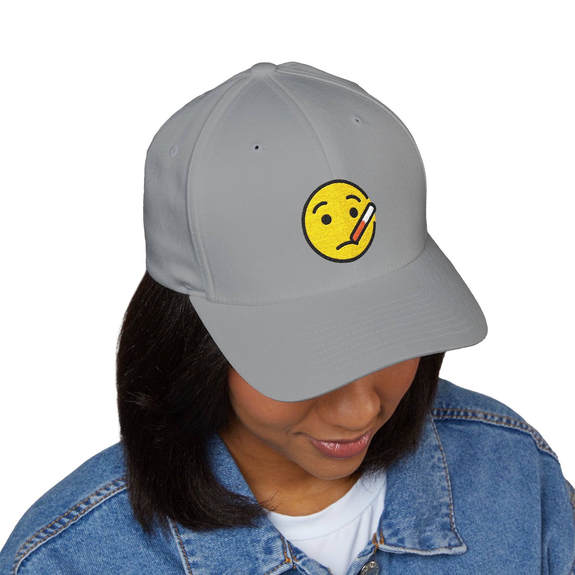 Face With Thermometer Emoji Cap – Premium by Capmoji