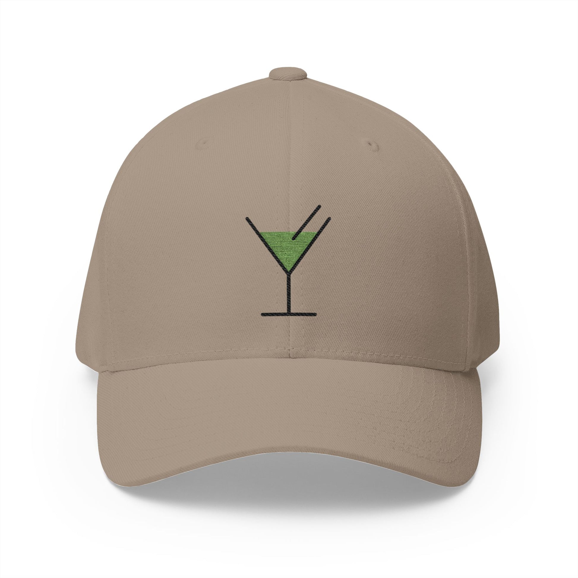 Cocktail Glass Emoji Khaki Cap – Premium by Capmoji