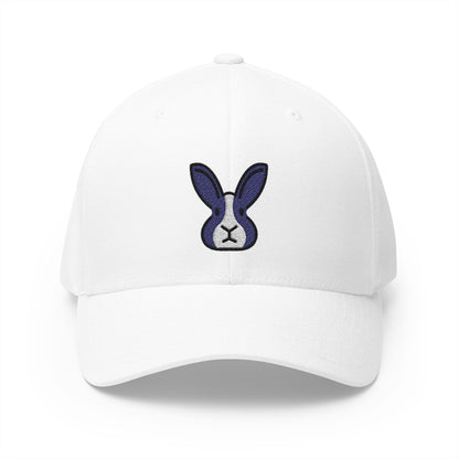 Rabbit Face Emoji White Cap – Premium by Capmoji