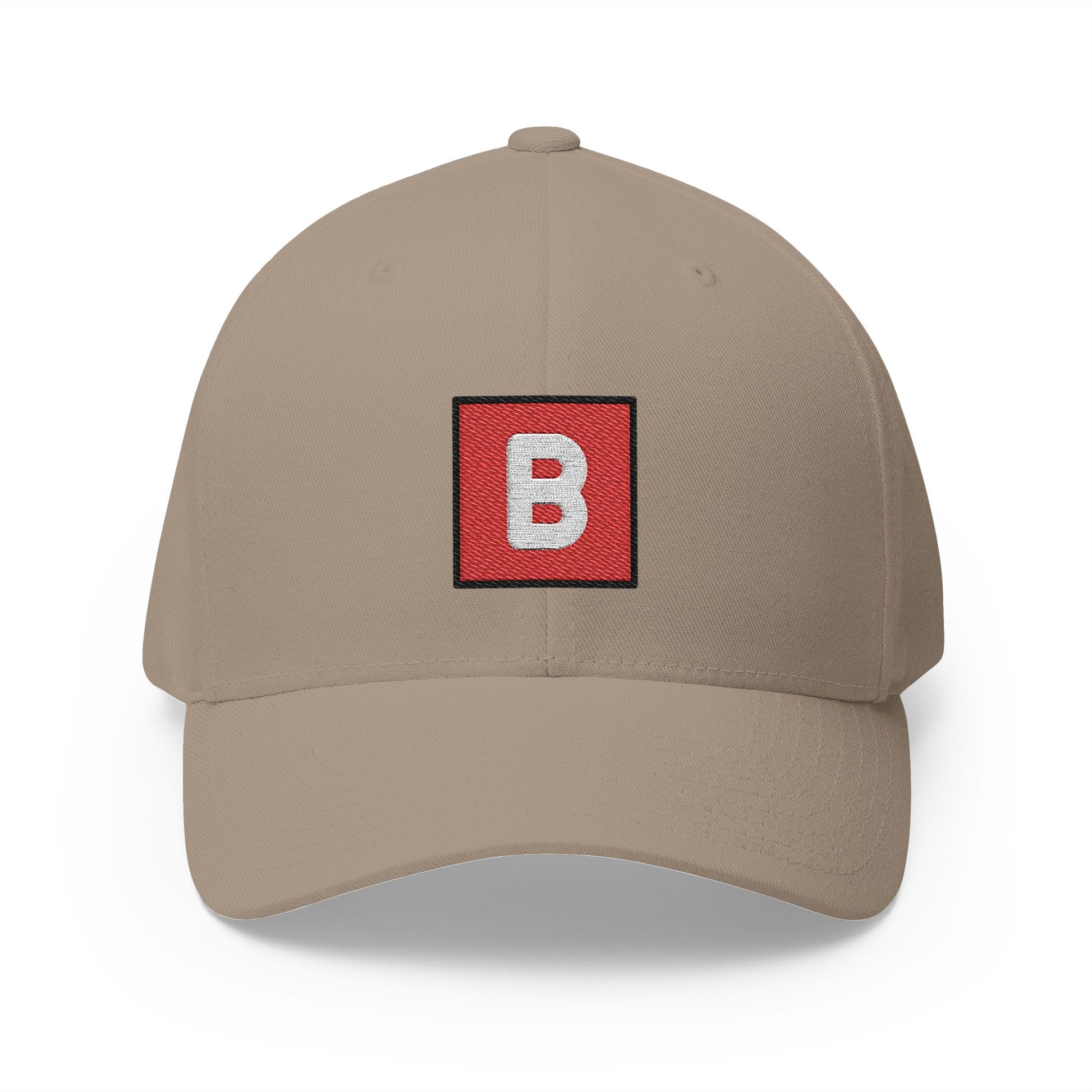 B Button (blood Type) Emoji Khaki Cap – Premium by Capmoji