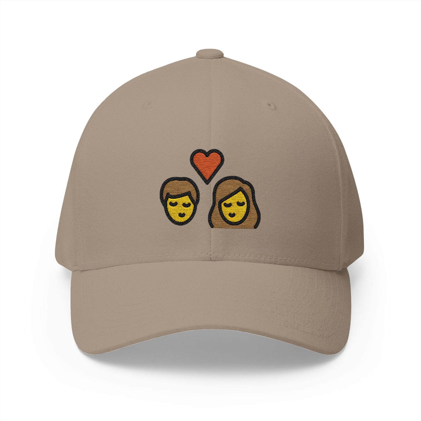 Kiss Emoji Khaki Cap – Premium by Capmoji