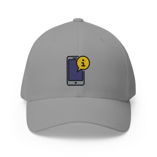 Mobile Info Emoji Grey Cap – Premium by Capmoji
