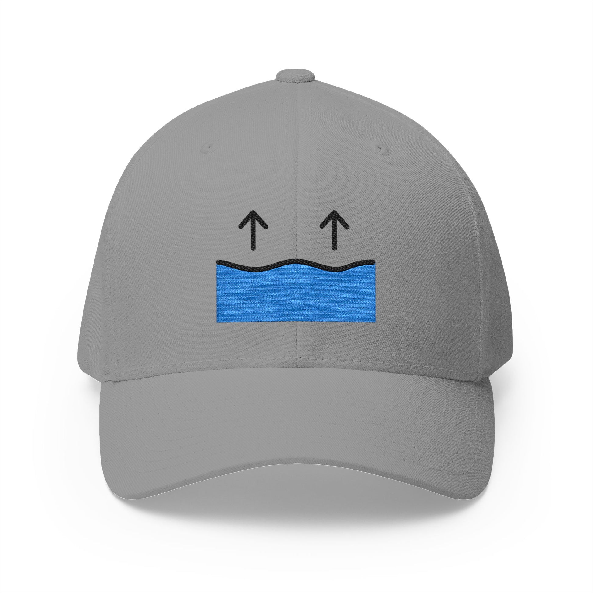 Sea Level Rise Emoji Grey Cap – Premium by Capmoji