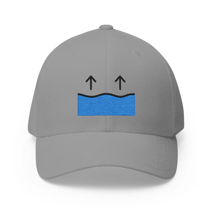 Sea Level Rise Emoji Grey Cap – Premium by Capmoji