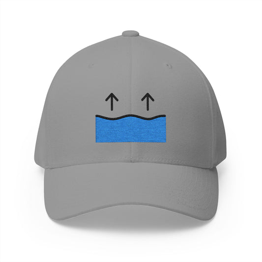 Sea Level Rise Emoji Grey Cap – Premium by Capmoji