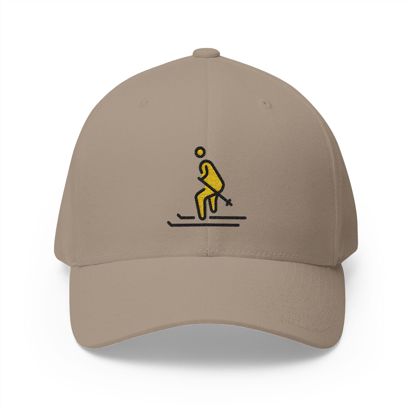 Skier Emoji Khaki Cap – Premium by Capmoji