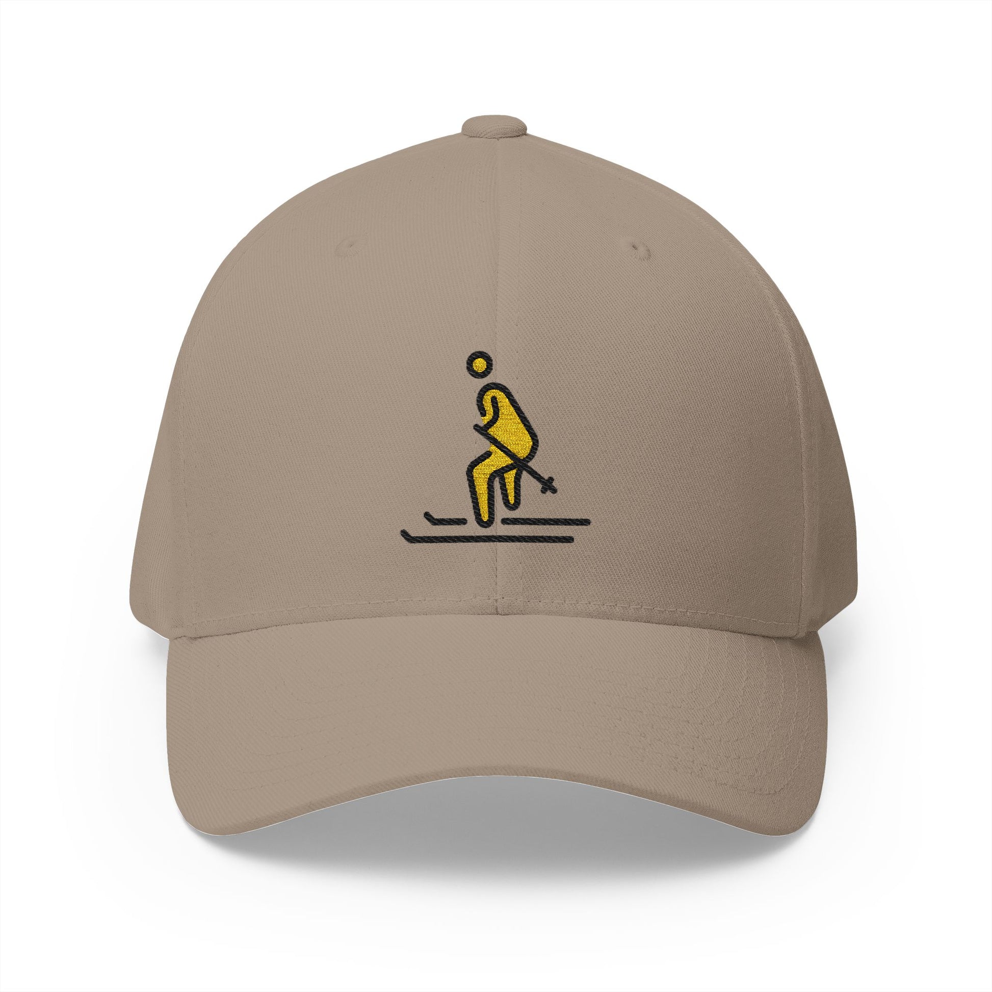 Skier Emoji Khaki Cap – Premium by Capmoji