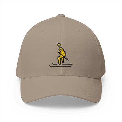Skier Emoji Khaki Cap – Premium by Capmoji