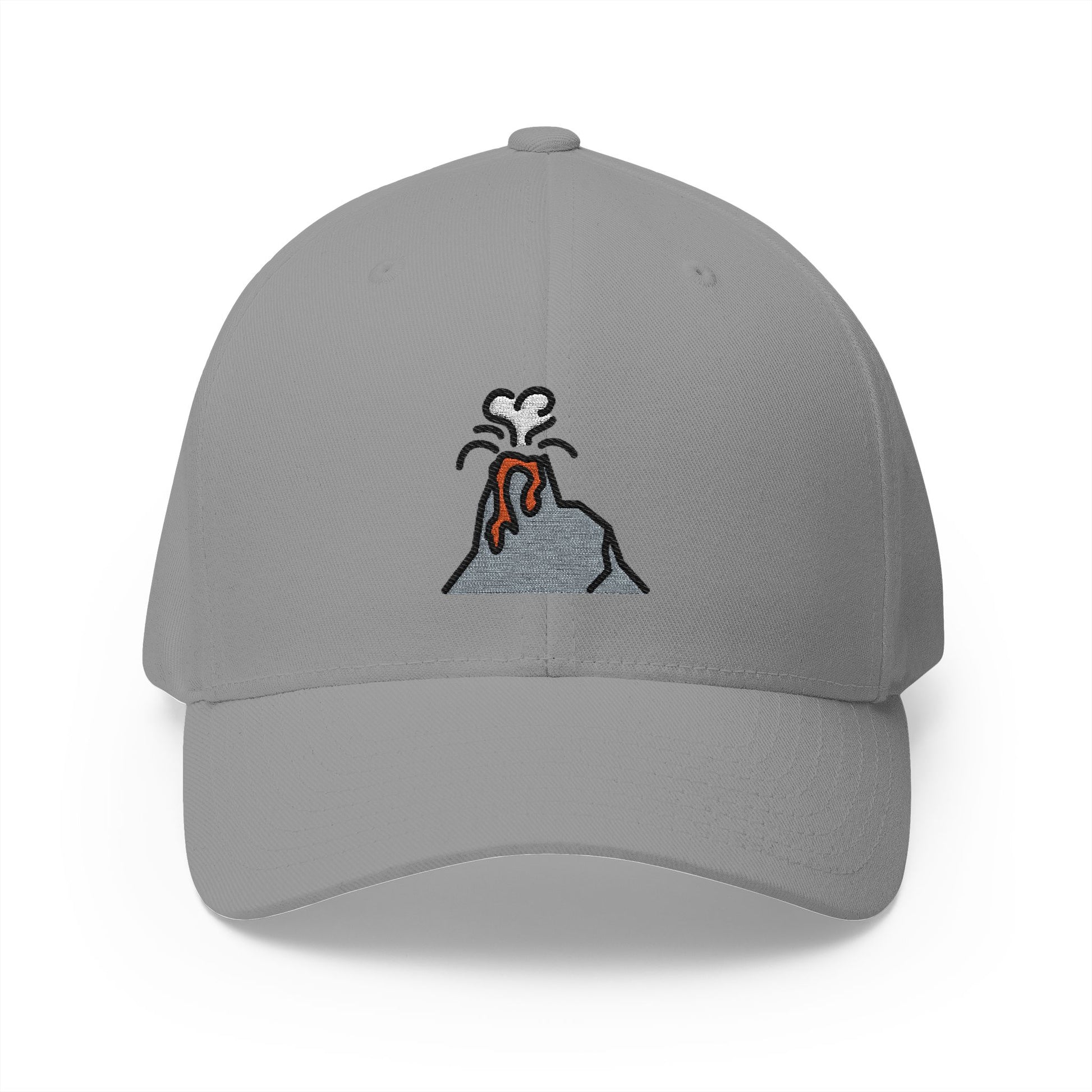 Volcano Emoji Grey Cap – Premium by Capmoji