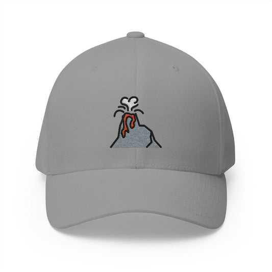Volcano Emoji Grey Cap – Premium by Capmoji