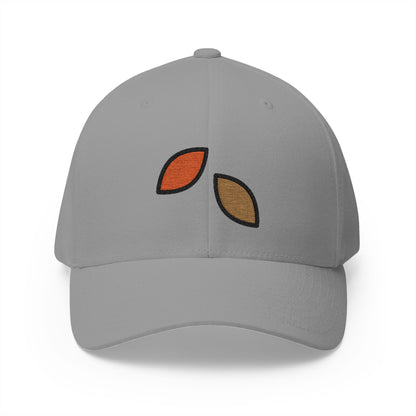 Fallen Leaf Emoji Grey Cap – Premium by Capmoji