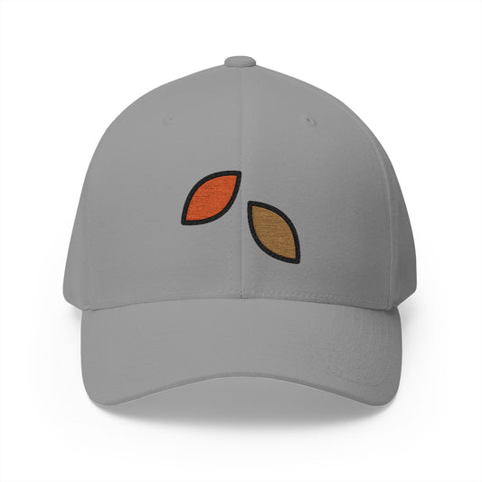 Fallen Leaf Emoji Grey Cap – Premium by Capmoji