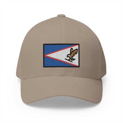 Flag: American Samoa Emoji Khaki Cap – Premium by Capmoji