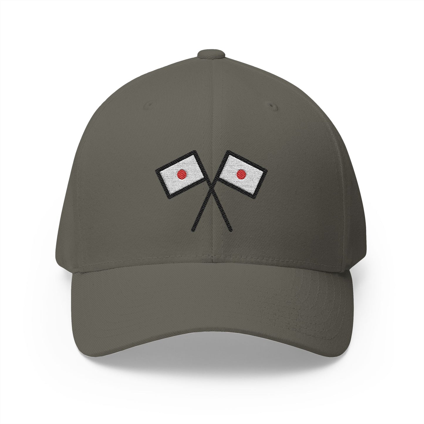 Crossed Flags Emoji Olive Cap – Premium by Capmoji