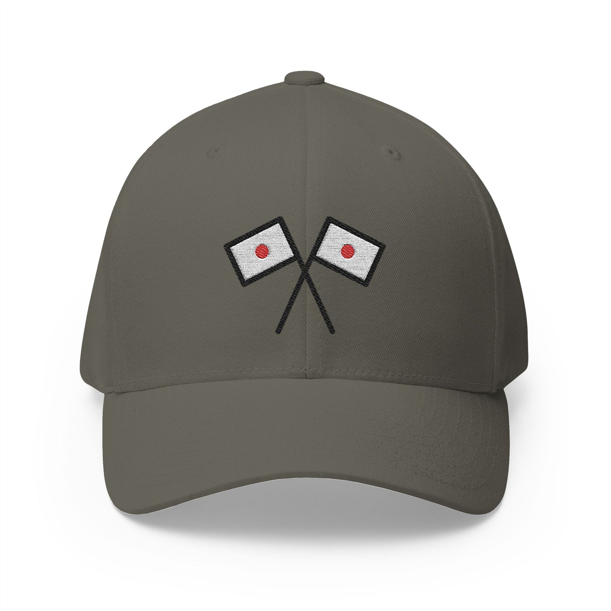 Crossed Flags Emoji Olive Cap – Premium by Capmoji