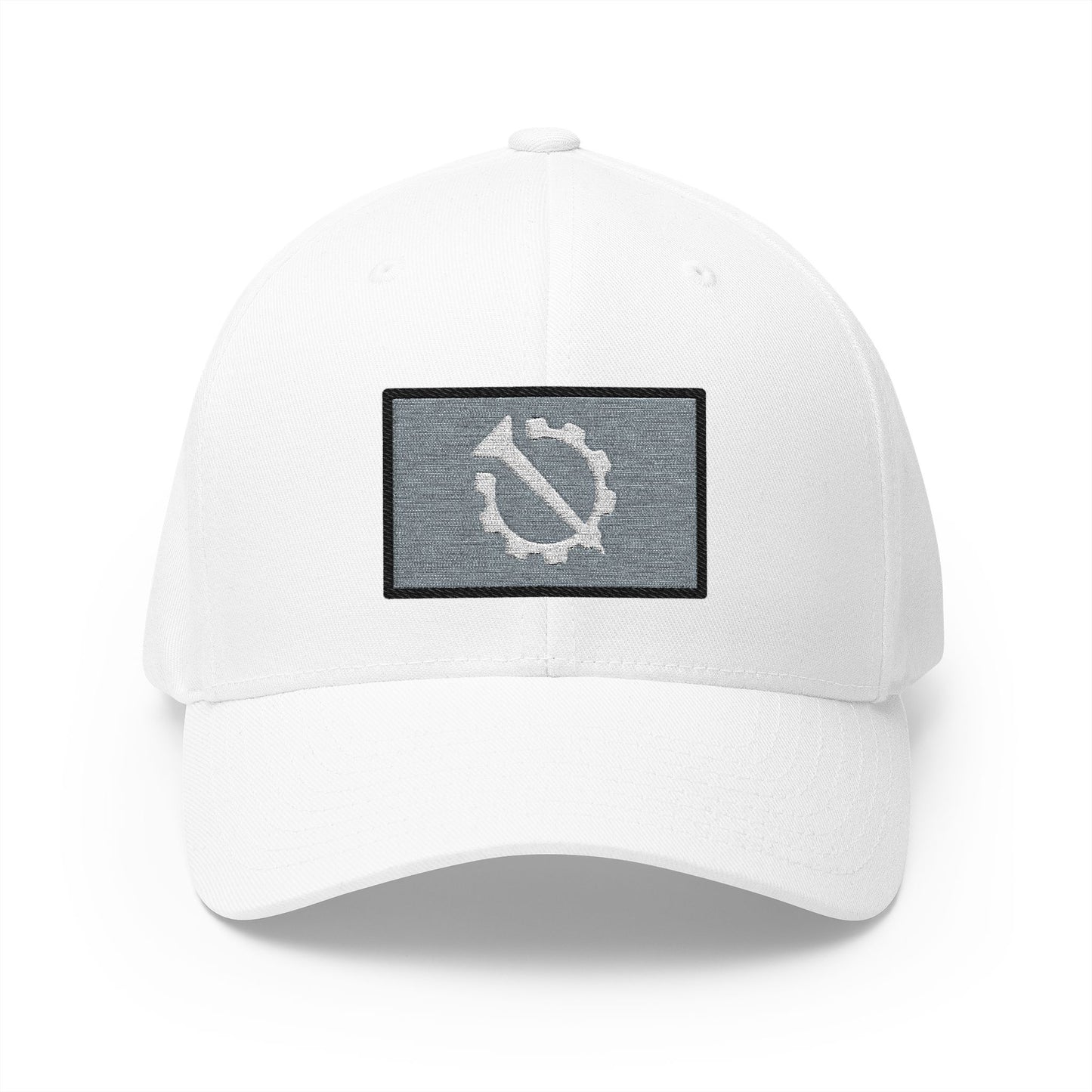 Nail And Gear Flag Emoji White Cap – Premium by Capmoji