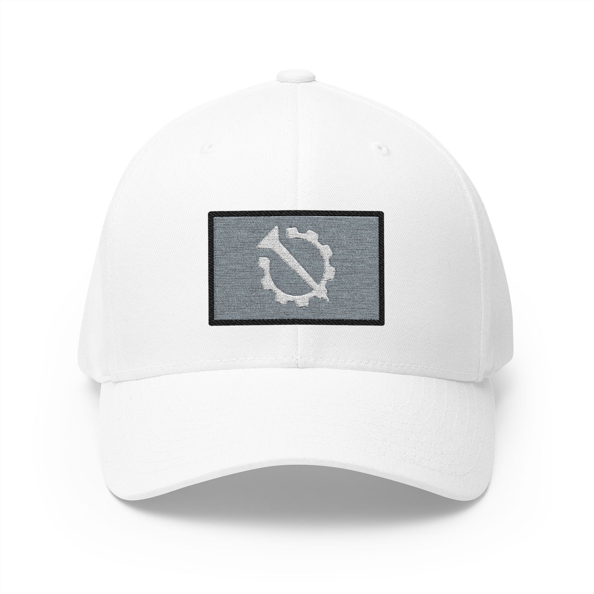 Nail And Gear Flag Emoji White Cap – Premium by Capmoji