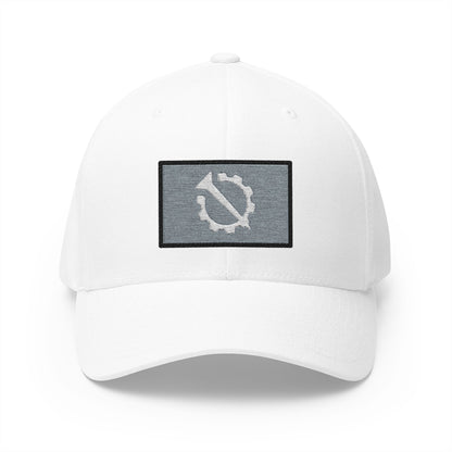 Nail And Gear Flag Emoji White Cap – Premium by Capmoji