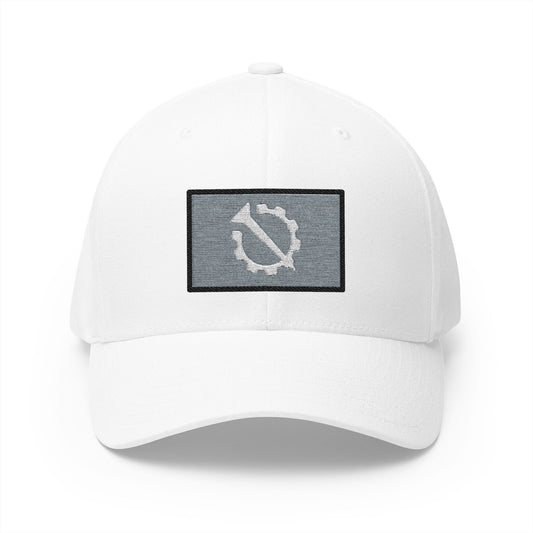 Nail And Gear Flag Emoji White Cap – Premium by Capmoji