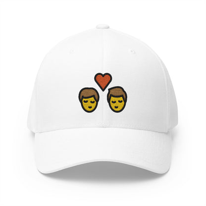 Kiss: Man, Man Emoji White Cap – Premium by Capmoji