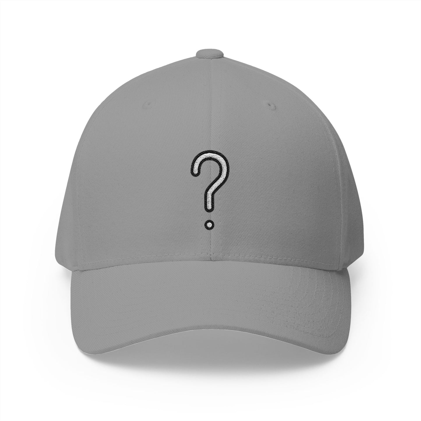 White Question Mark Emoji Grey Cap – Premium by Capmoji