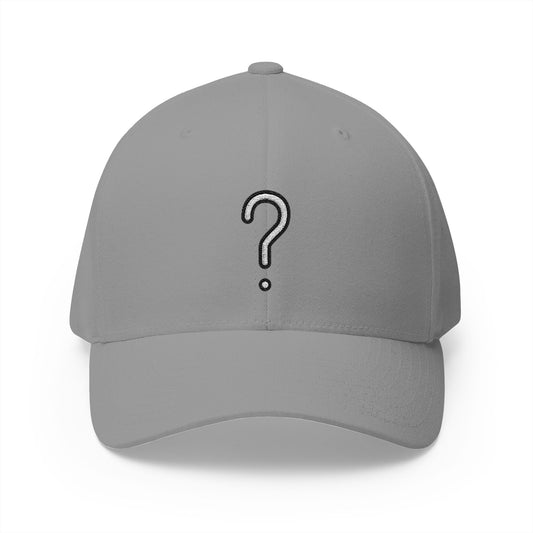 White Question Mark Emoji Grey Cap – Premium by Capmoji