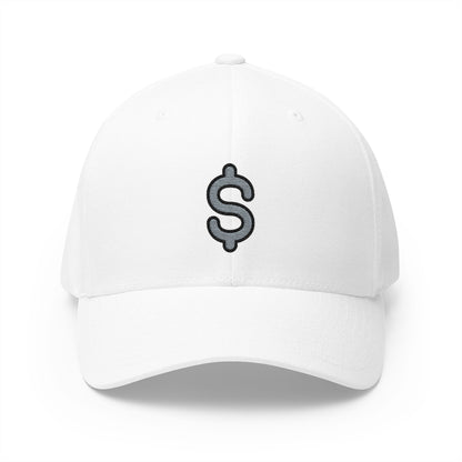 Heavy Dollar Sign Emoji White Cap – Premium by Capmoji