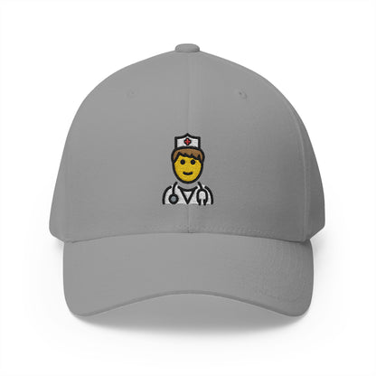 Male Doctor Emoji Grey Cap – Premium by Capmoji