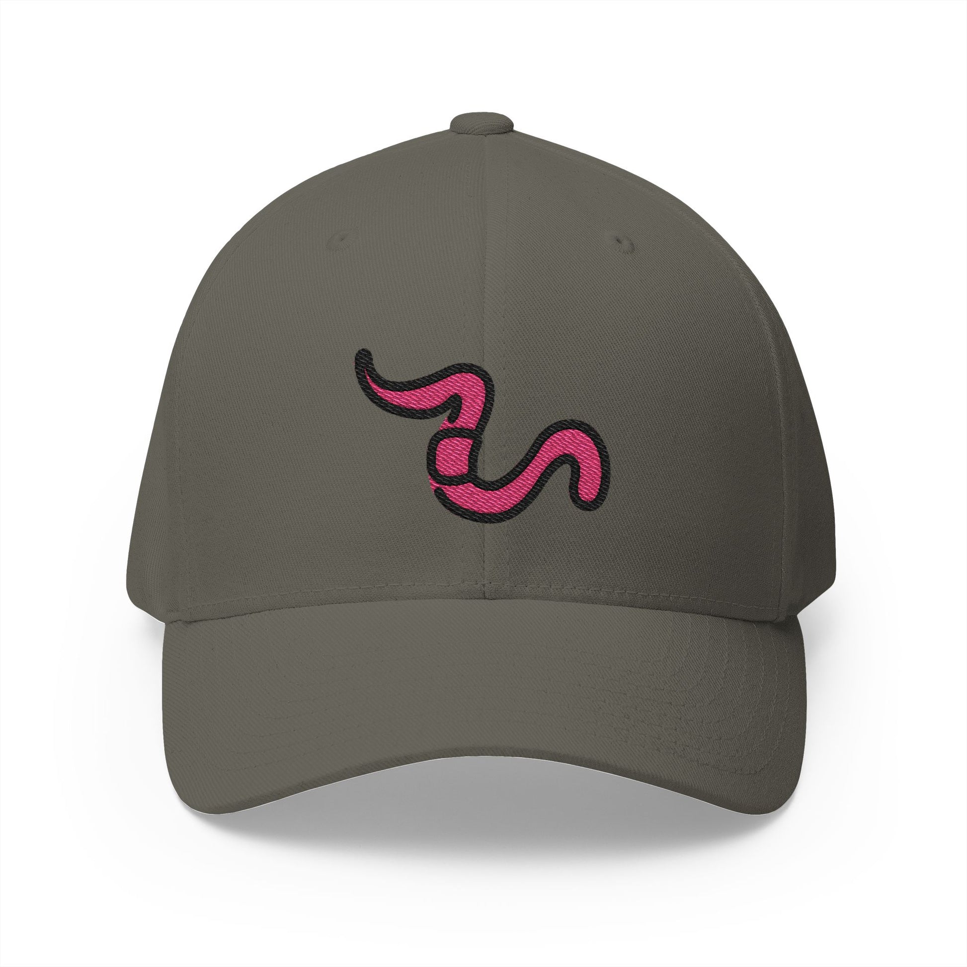 Worm Emoji Olive Cap – Premium by Capmoji