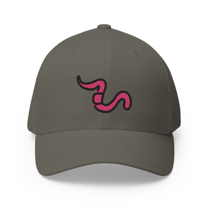 Worm Emoji Olive Cap – Premium by Capmoji