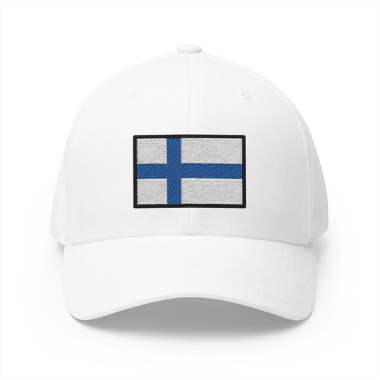 Flag: Finland Emoji White Cap – Premium by Capmoji