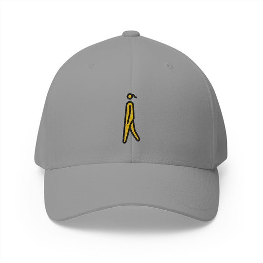 Woman Walking Emoji Grey Cap – Premium by Capmoji