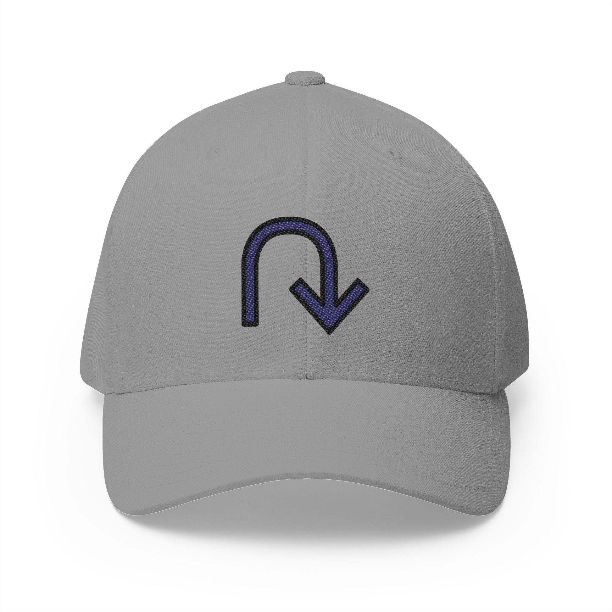 Anticlockwise Triangle-Headed Top U-Shaped Arrow Emoji Grey Cap – Premium by Capmoji