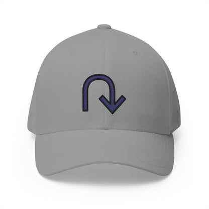 Anticlockwise Triangle-Headed Top U-Shaped Arrow Emoji Grey Cap – Premium by Capmoji