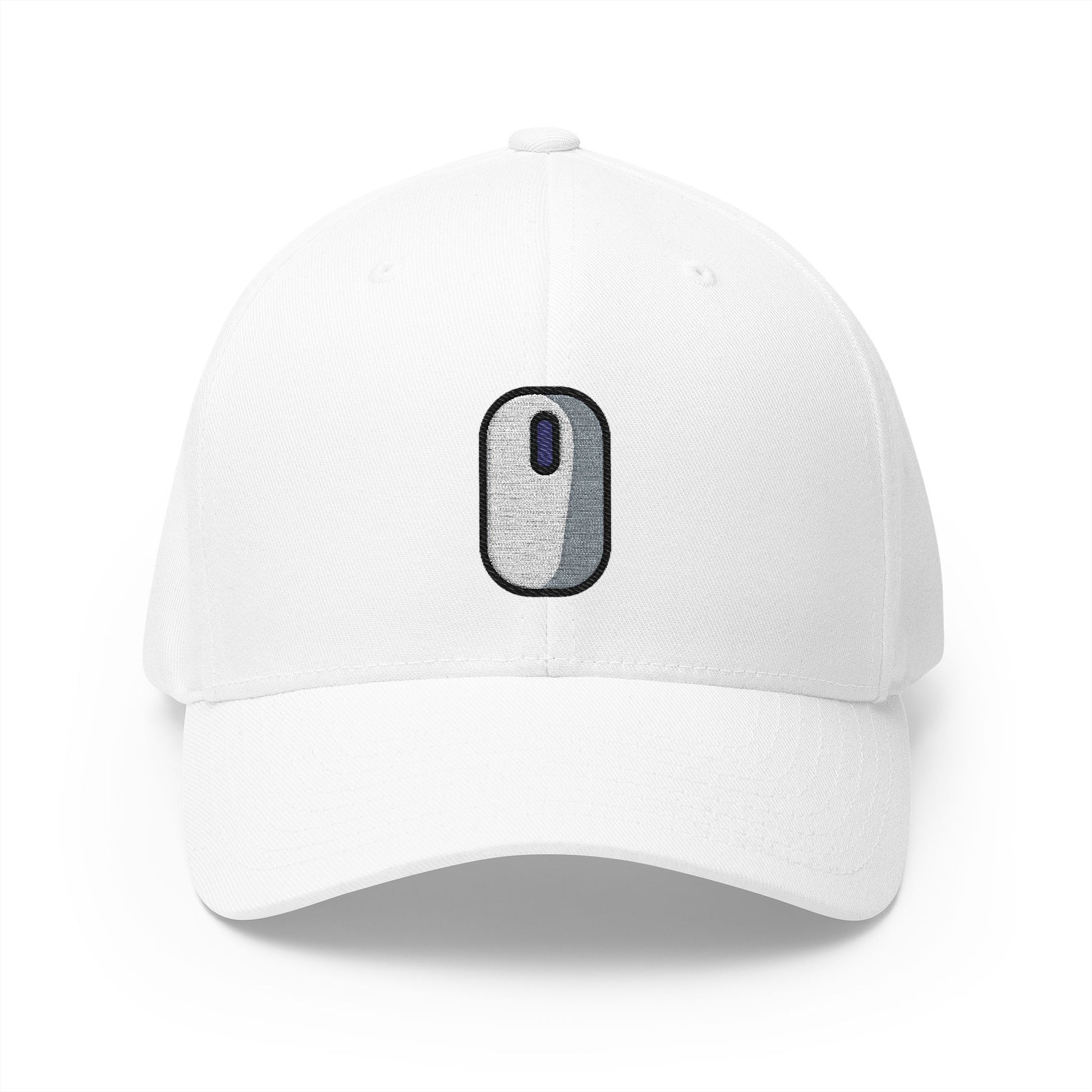 Computer Mouse Emoji White Cap – Premium by Capmoji