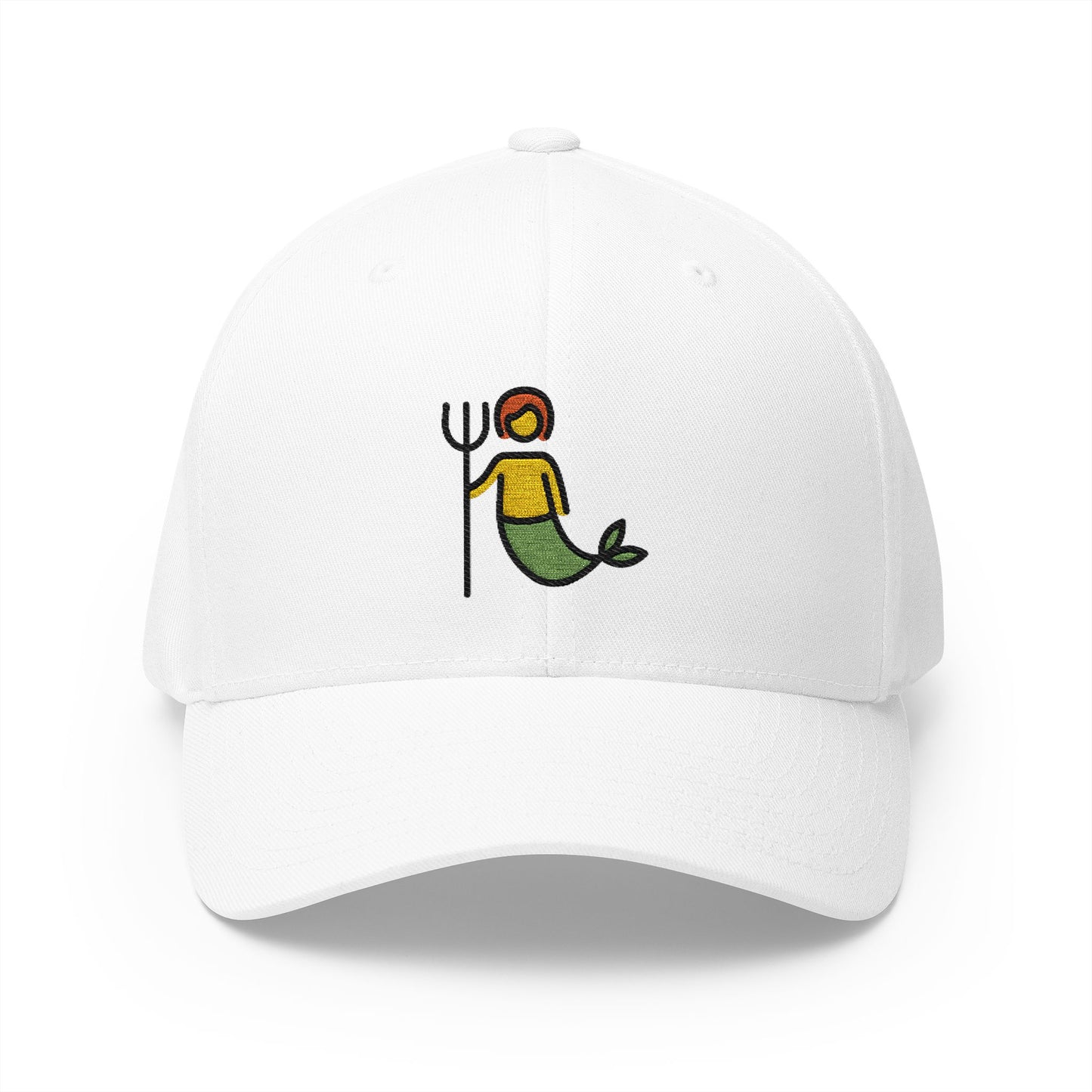 Merperson Emoji White Cap – Premium by Capmoji