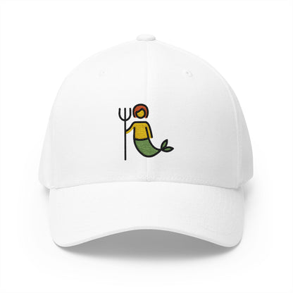 Merperson Emoji White Cap – Premium by Capmoji
