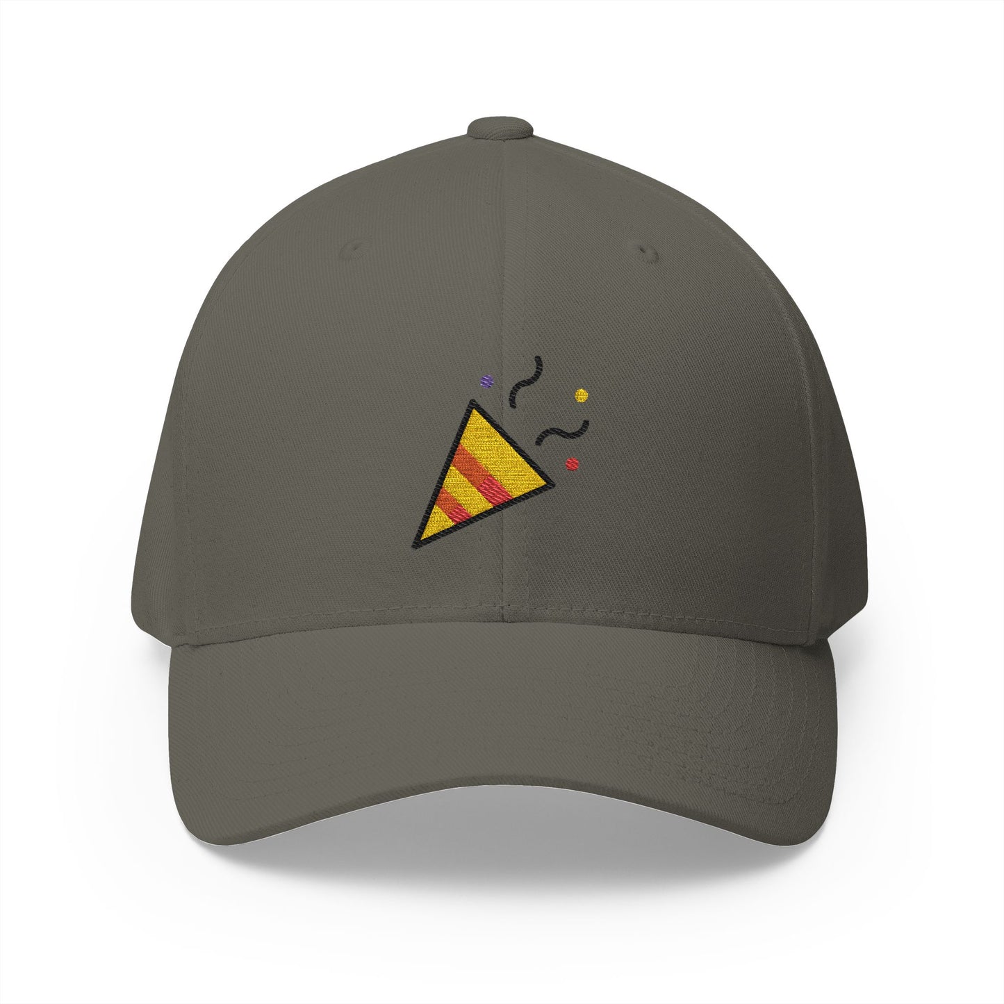Party Popper Emoji Olive Cap – Premium by Capmoji