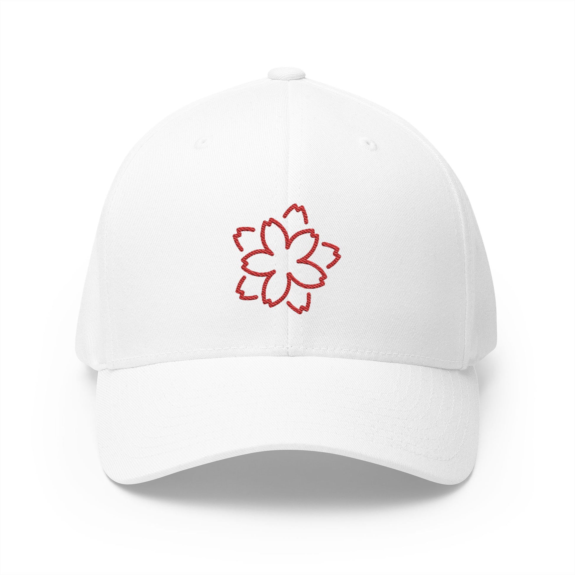 White Flower Emoji White Cap – Premium by Capmoji