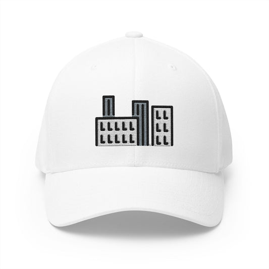 Cityscape Emoji White Cap – Premium by Capmoji