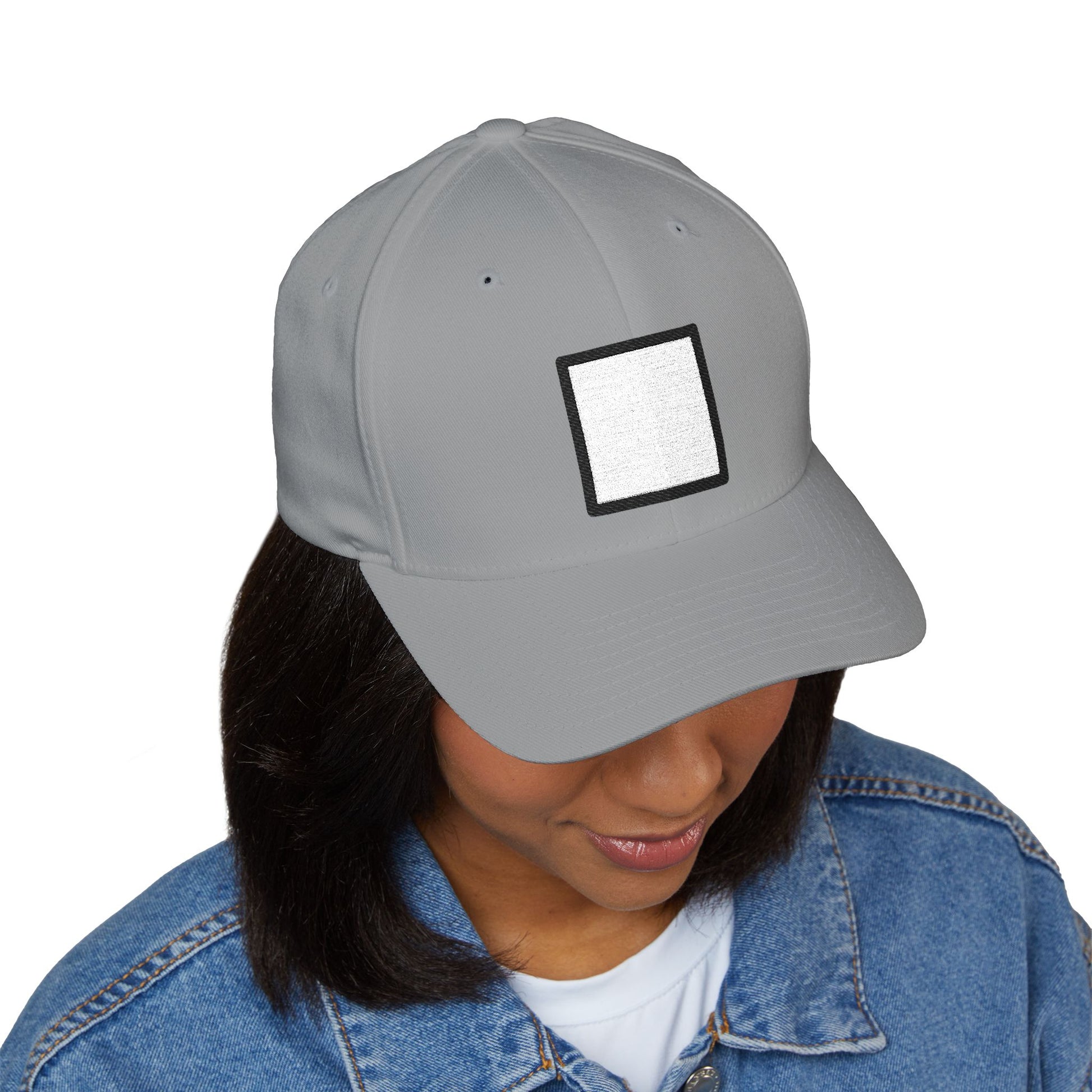 White Small Square Emoji Cap – Premium by Capmoji