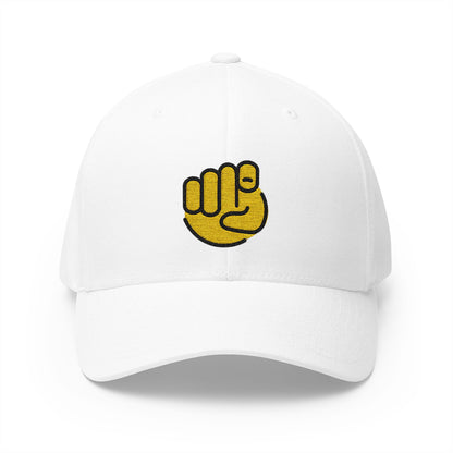 Index Pointing At The Viewer Emoji White Cap – Premium by Capmoji