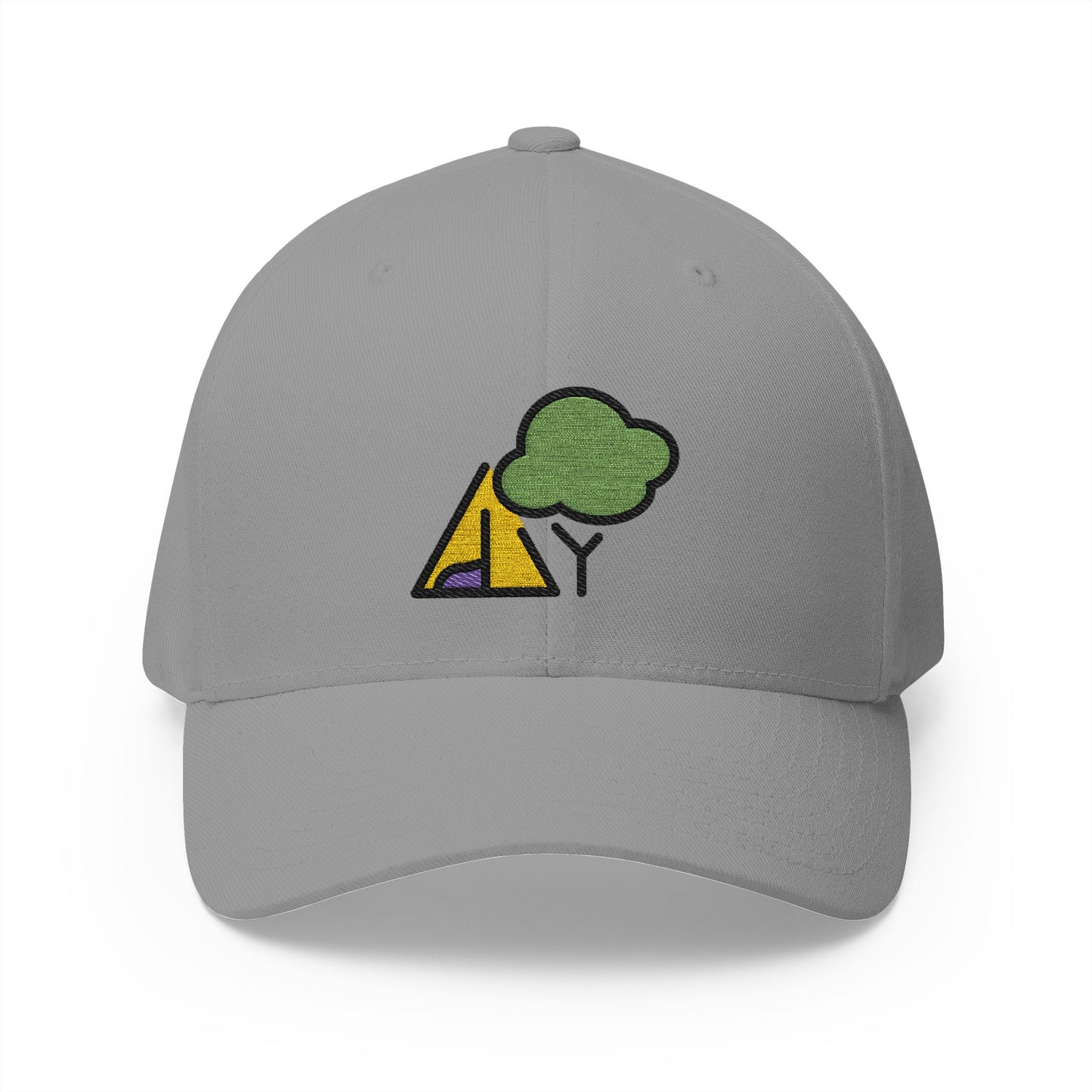 Camping Emoji Grey Cap – Premium by Capmoji