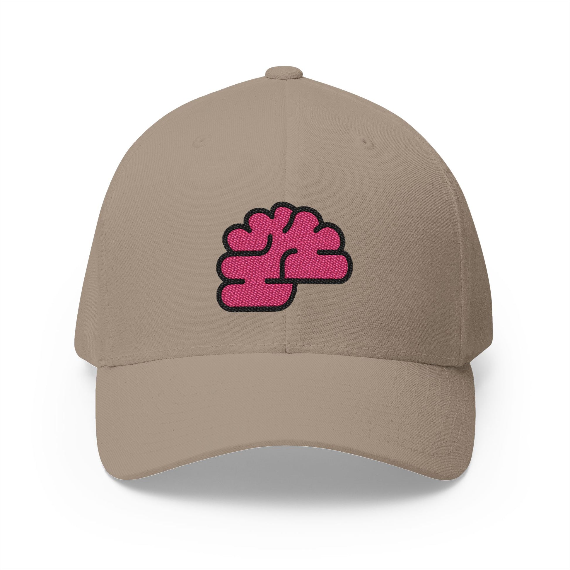 Brain Emoji Khaki Cap – Premium by Capmoji