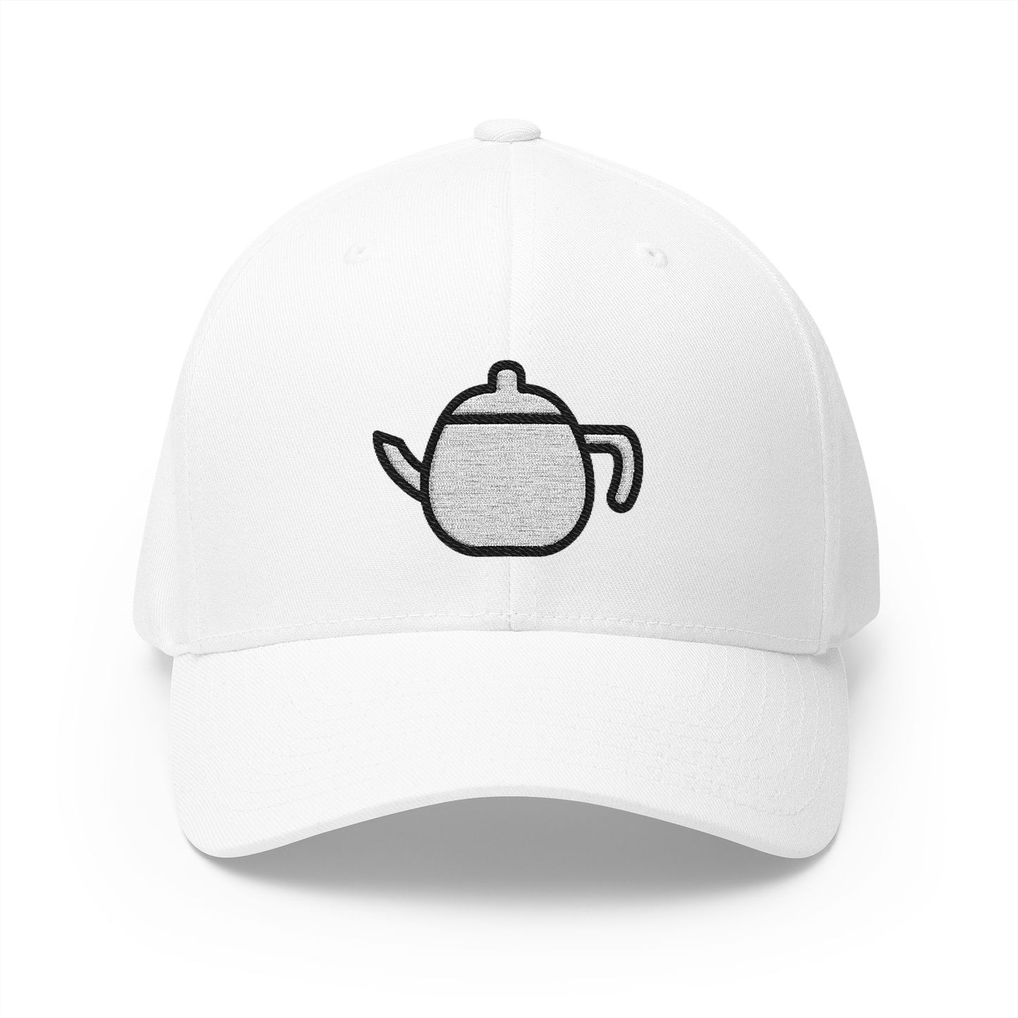 Teapot Emoji White Cap – Premium by Capmoji