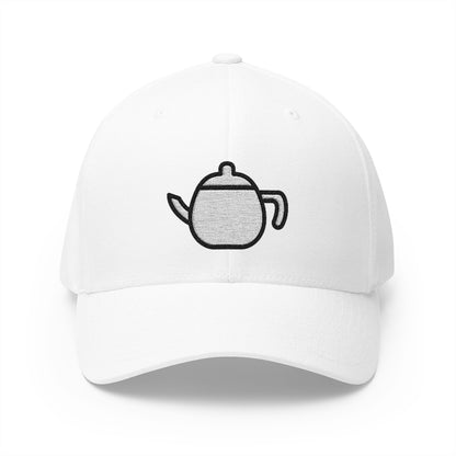 Teapot Emoji White Cap – Premium by Capmoji