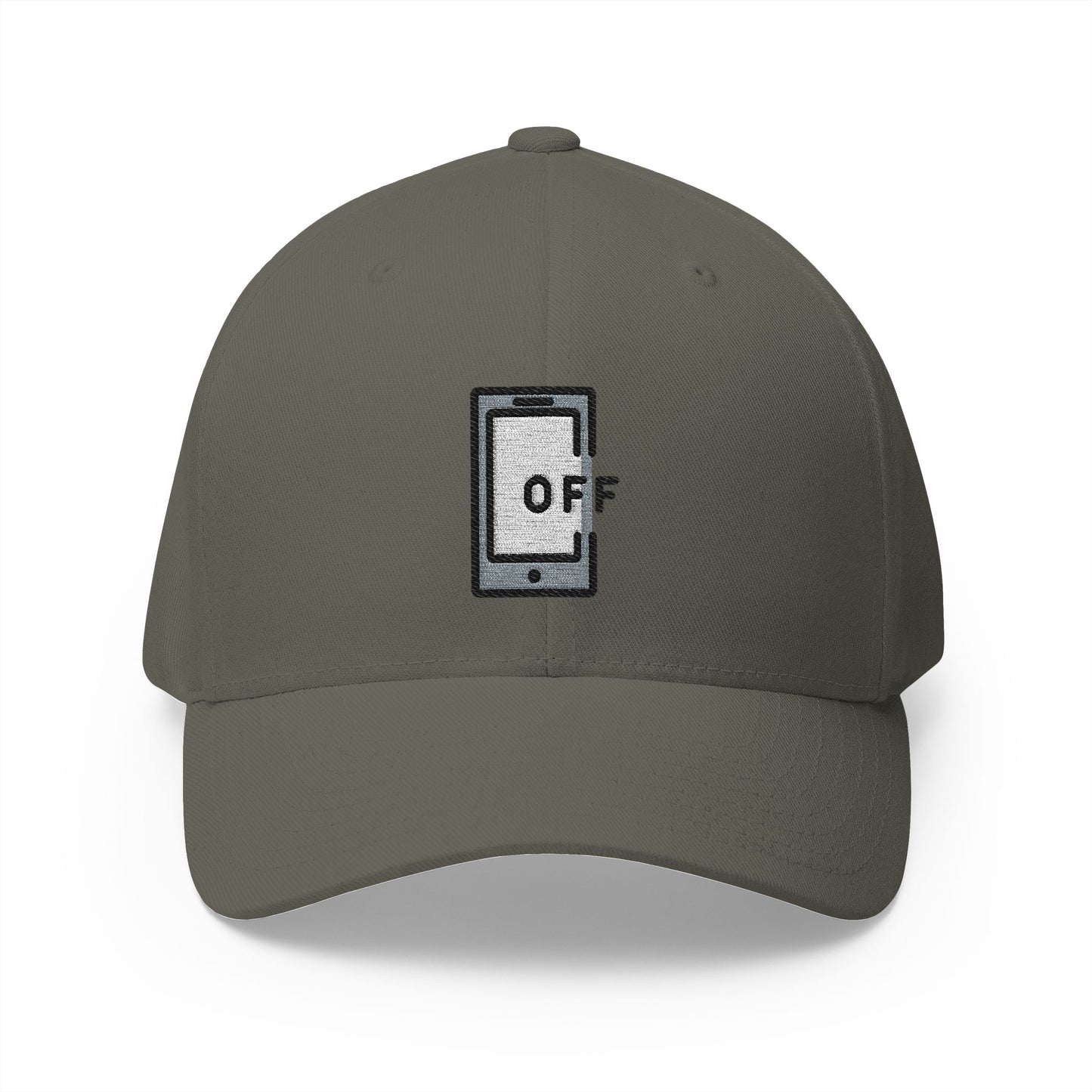 Mobile Phone Off Emoji Olive Cap – Premium by Capmoji