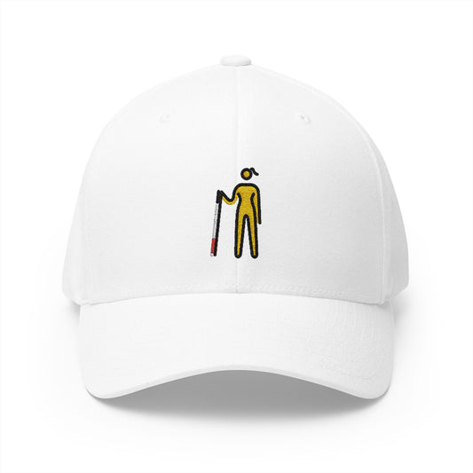Woman With White Cane Emoji White Cap – Premium by Capmoji